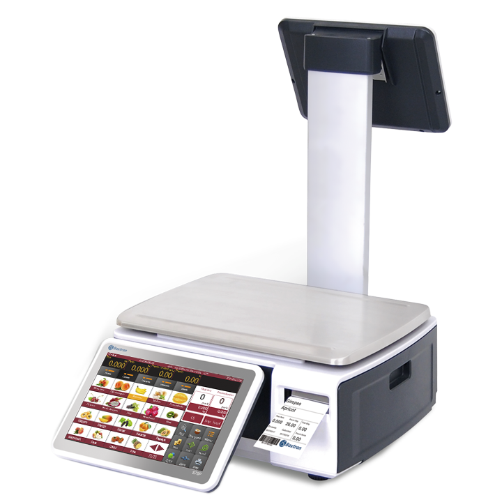 S75-met Geijkt, hoge staander met enkel display